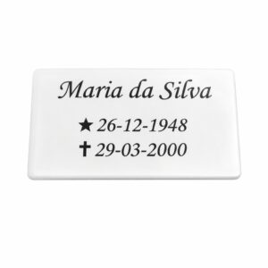 Placa em louça Jazigo